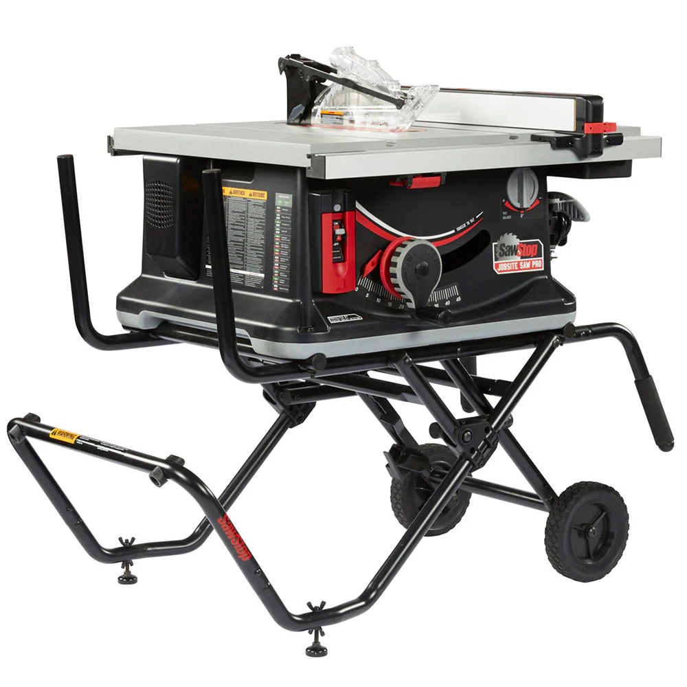 JSS-PRO-Main-Image-1 SawStop 15A, 120V Jobsite Saw PRO w/ Mobile Cart Assembly - Image 1