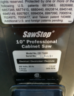 SawStop cabinet saw - Image 2